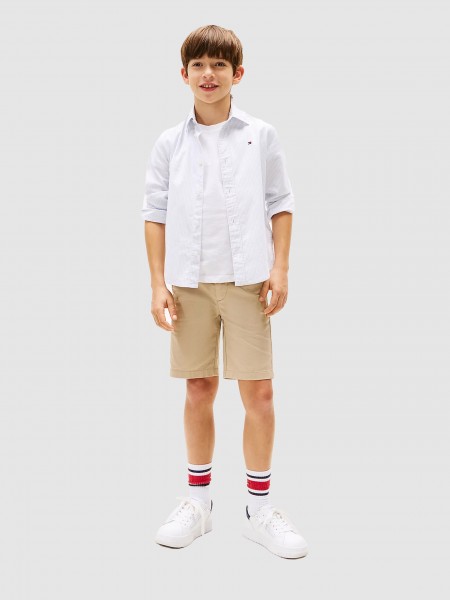 Camisa Menino Flex Ithaca Shirt Ls Tommy Hilfiger- Kids