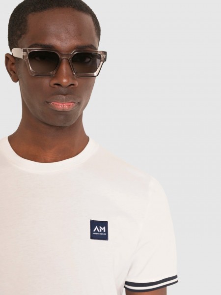 T-Shirt Homem T-Shirt Regular Fit Cream Antony Morato