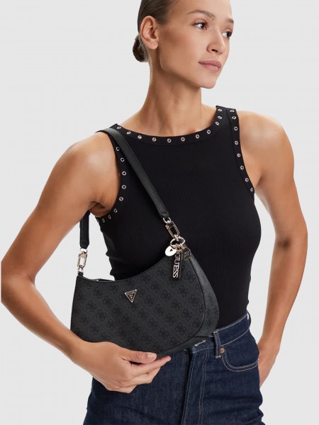 Bolsos de Hombro Mujer Negro Guess Bolsos de Hombro Mujer Negro Guess
