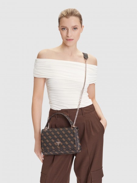 Shoulder Bags Woman (Black W / Brown Guess