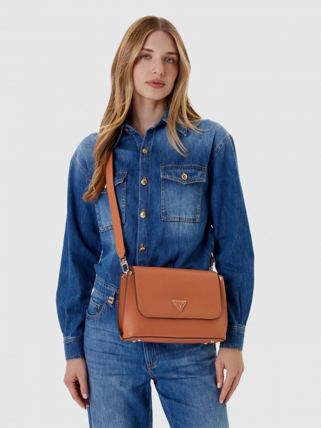 Bolsos de Hombro Mujer Camello Guess Bolsos de Hombro Mujer Camello Guess