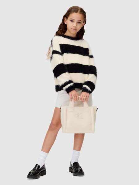 Bolsos de Mano Niña Crema Calvin Klein Bolsos de Mano Niña Crema Calvin Klein