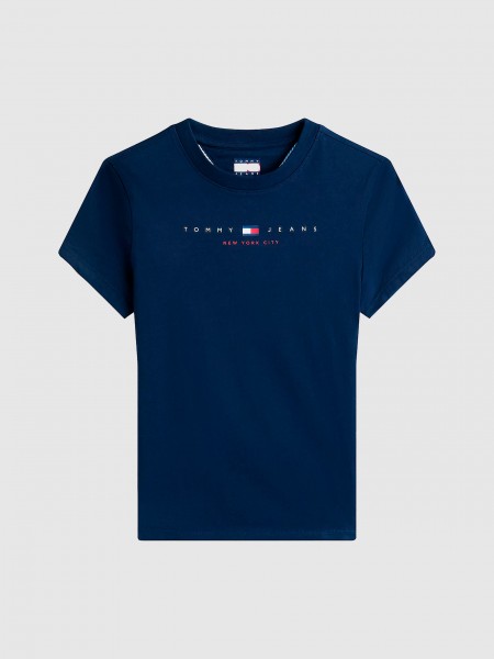 T-Shirt Woman Navy Blue Tommy Jeans