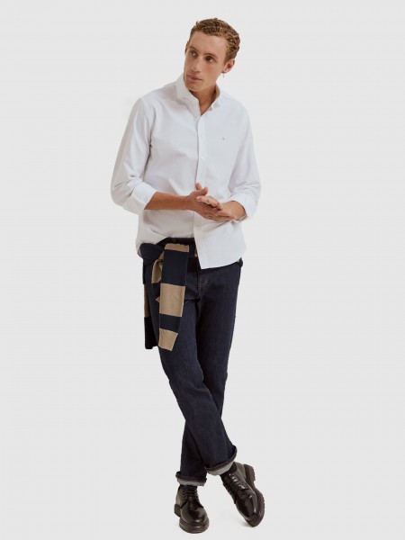 Camisa Hombre Blanco Lion Of Porches Camisa Hombre Blanco Lion Of Porches