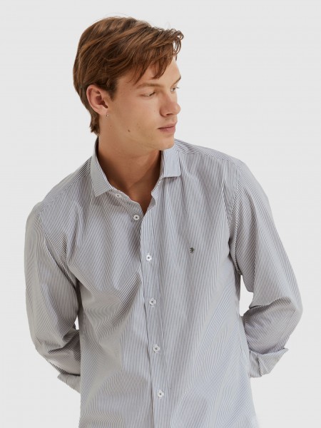 Camisa Hombre Raya Verde Lion Of Porches