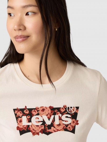 Camiseta Mujer Crema Levis