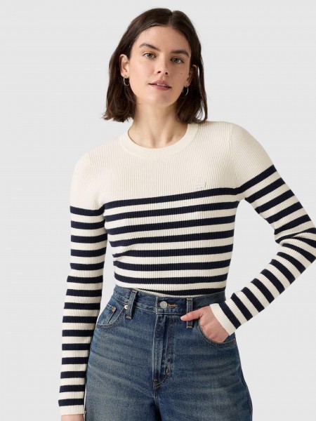 Pullover Woman Navy Blue Levis Pullover Woman Navy Blue Levis