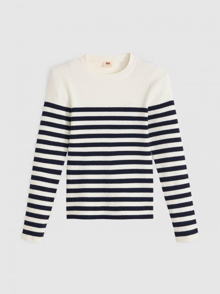 Pullover Woman Navy Blue Levis Pullover Woman Navy Blue Levis