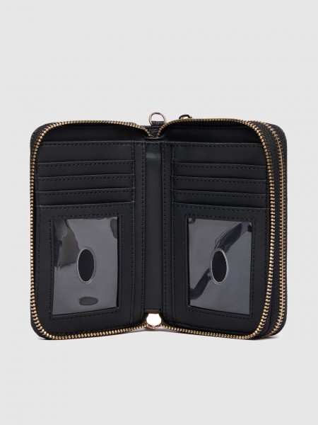 Monedero Mujer Negro Guess Monedero Mujer Negro Guess
