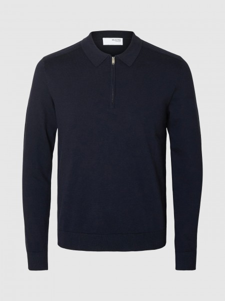 Polos Homem Slhberg Ls Half Zip Polo Noos Selected