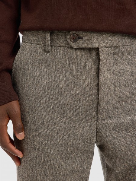 Calca Homem Slhslim-Reed Wool Trs Noos Selected