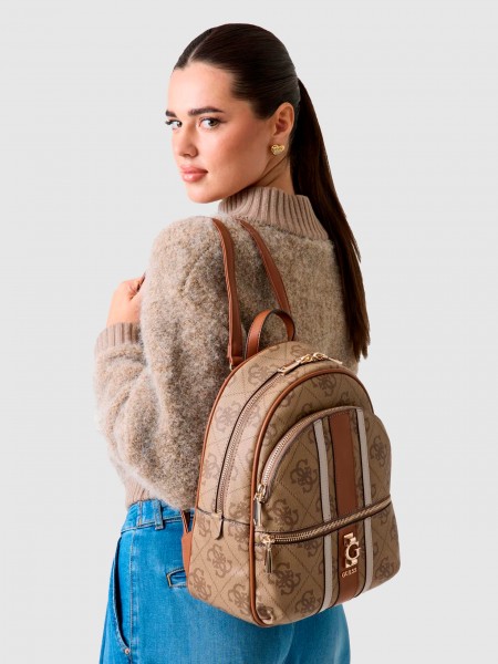 Backpack Woman Beige Guess Backpack Woman Beige Guess