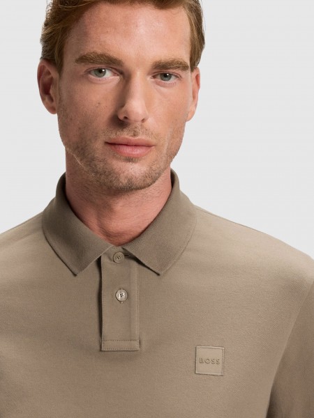 Polo Hombre Verde Boss Orange