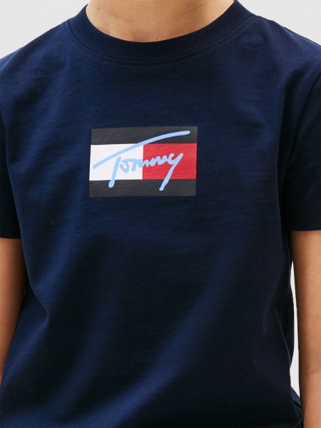 Camiseta Nio Azul Marino Tommy Jeans Kids