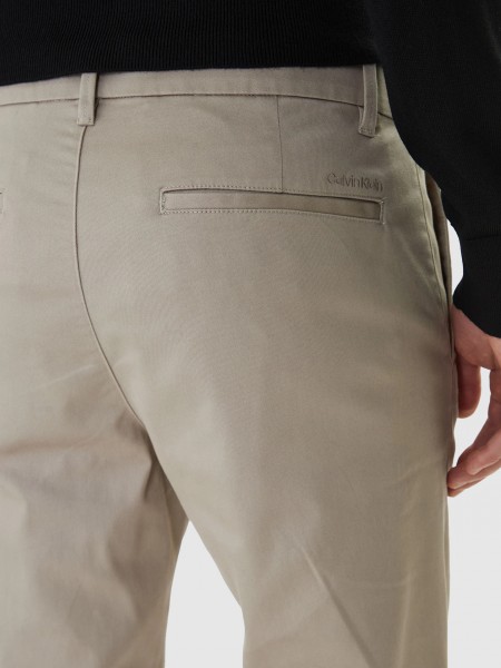 Pantalones Hombre Beige Calvin Klein