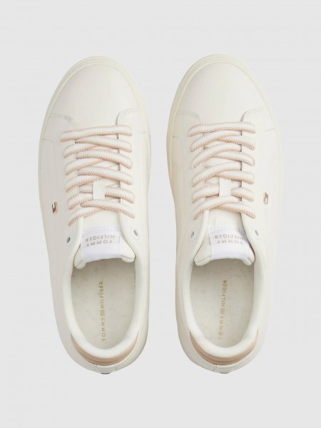 Tenis Mujer Crema Tommy Jeans