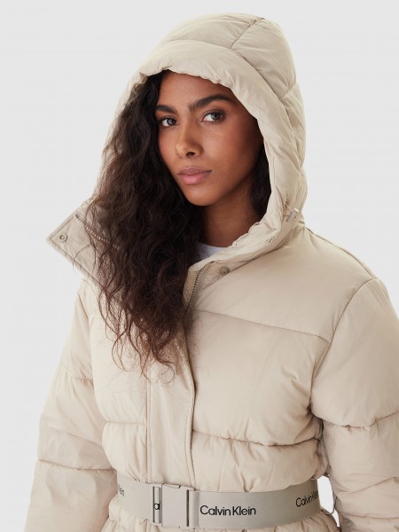 Chaqueta Mujer Crema Calvin Klein