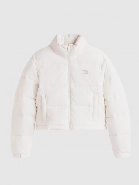 Jacket Woman Beige Tommy Jeans Jacket Woman Beige Tommy Jeans