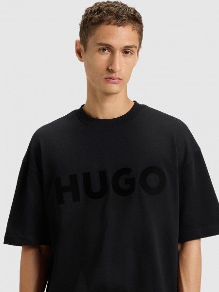 T-Shirt Man Black Hugo Boss