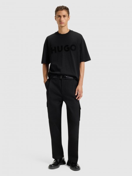 T-Shirt Man Black Hugo Boss