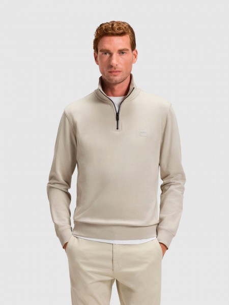 Jumper Man Beige Boss Orange