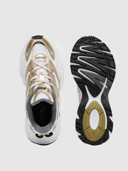 Sapatilha Lacoste Mulher Womens L003 Neo Shot Sneakers Liquid Gold Pack