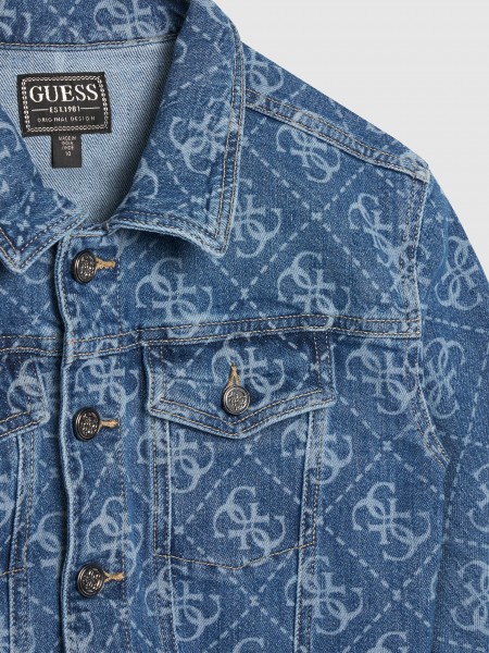 Casaco Guess Menina Cmfrt Denim Jacket W/4G Laser