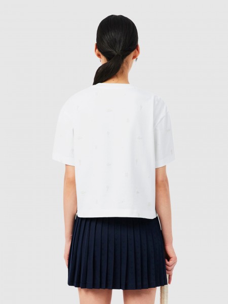 Camiseta Mujer Blanco Lacoste Camiseta Mujer Blanco Lacoste