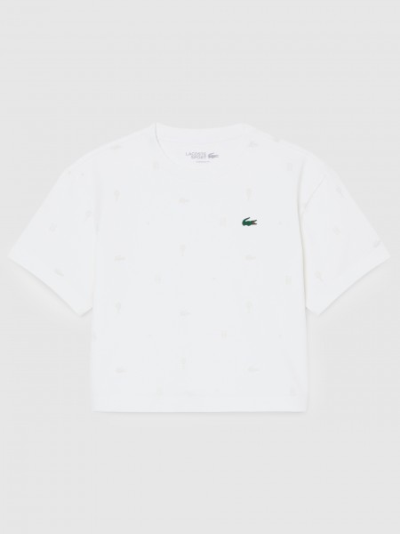 Camiseta Mujer Blanco Lacoste Camiseta Mujer Blanco Lacoste