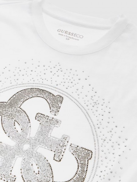T-Shirt Guess Mulher Ss Cn Round 4G Degrade Hotfix