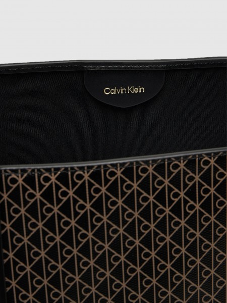 Mala Calvin Klein Mulher Emblem Aop Tote W/ Pouch