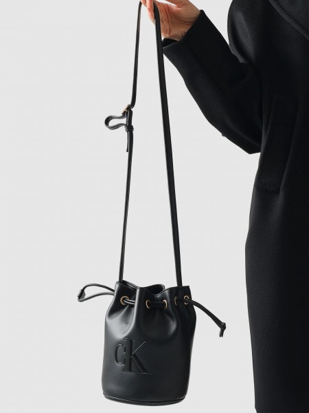 Mala Calvin Klein Mulher Bold Ck Small Bucket Bag