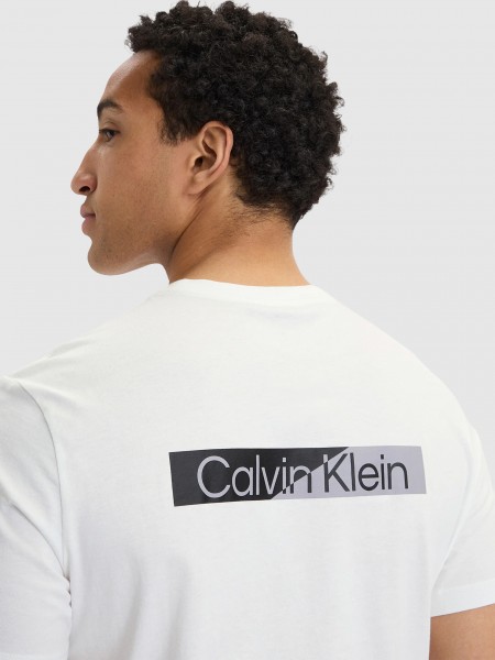 T-Shirt Calvin Klein Homem Ss 30S Eu Spw Split Stndrd Graph