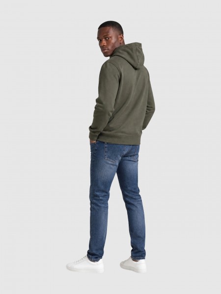 Sweatshirt Calvin Klein Homem Ls Eu 350Terry Badge Hoodie