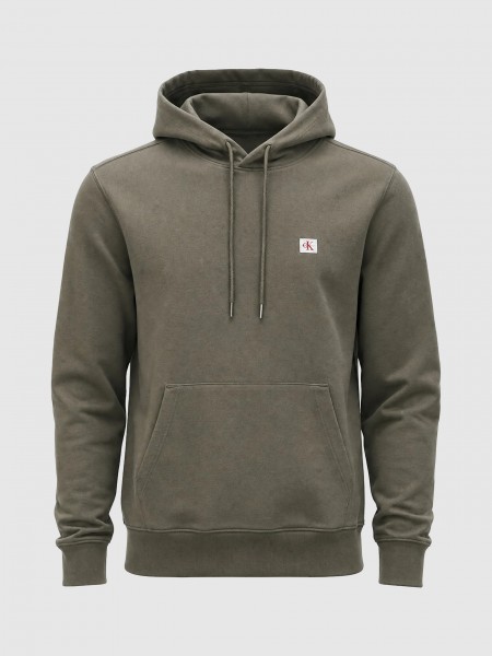 Sweatshirt Calvin Klein Homem Ls Eu 350Terry Badge Hoodie