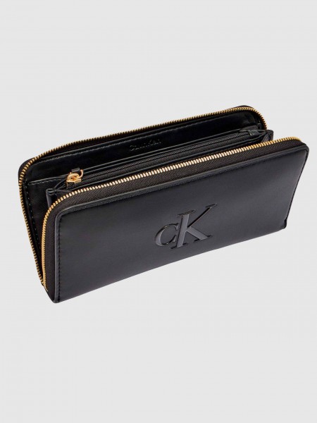 Carteira Calvin Klein Mulher Bold Ck Long Zip Around