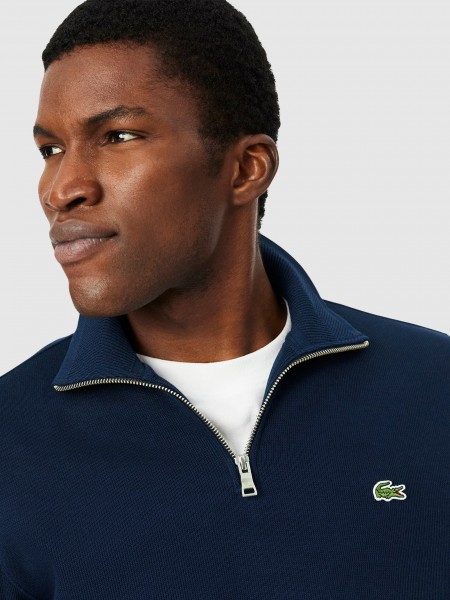 Camisola Lacoste Homem Half-Zip Sweatshirts Male Adult Knit