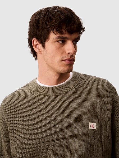 Camisola Calvin Klein Homem Ls Ez Cotton Waffle Crwnk Swtr 9