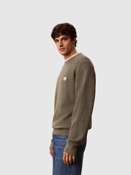 Camisola Calvin Klein Homem Ls Ez Cotton Waffle Crwnk Swtr 9