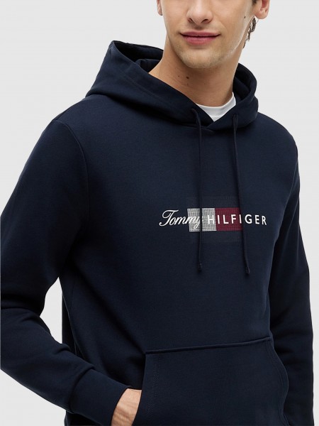 Sweatshirt Tommy Hilfiger Homem Script Flag Hoodie