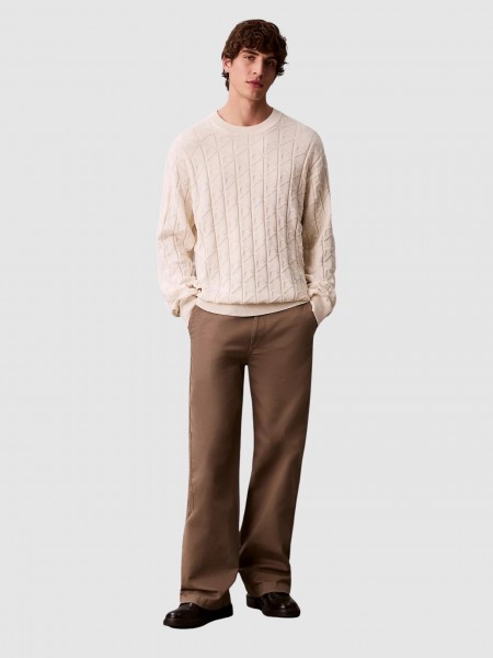 Pullover Man Cream Calvin Klein