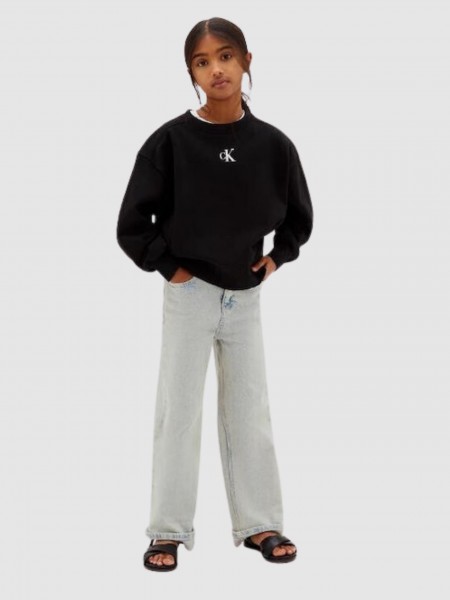 Sweatshirt Calvin Klein Menina Ck Logo Fashion Sweatshirt