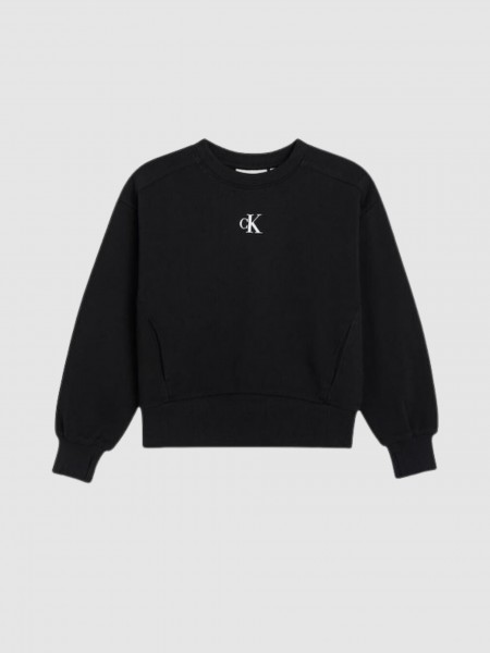 Sweatshirt Calvin Klein Menina Ck Logo Fashion Sweatshirt