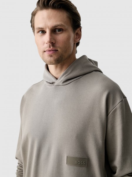 Sweatshirt Man Green Boss Sweatshirt Man Green Boss