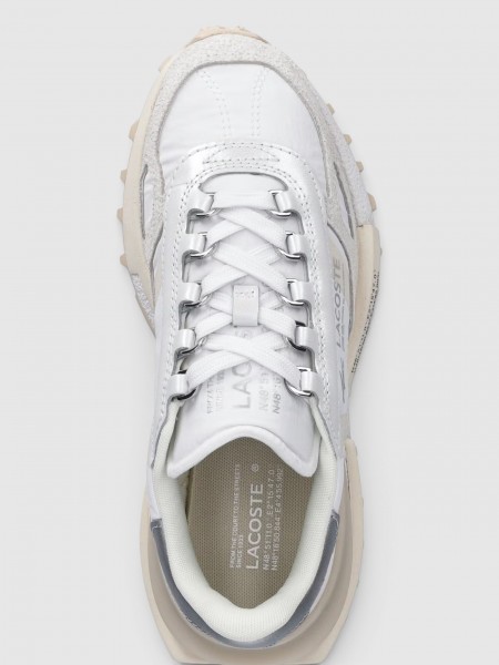 Sapatilha Lacoste Mulher Womens Elite Active Silver & Cream Pack Sneakers