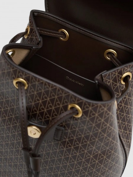 Mochila Calvin Klein Mulher Emblem Aop Mini Backpack
