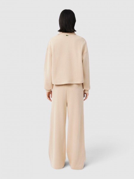 Pants Woman Beige Lacoste Pants Woman Beige Lacoste
