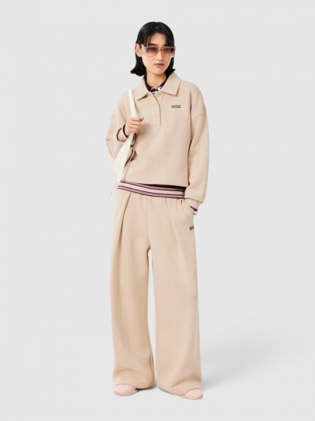Pantalones Mujer Beige Lacoste