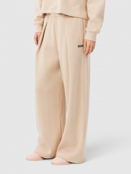 Pants Woman Beige Lacoste Pants Woman Beige Lacoste