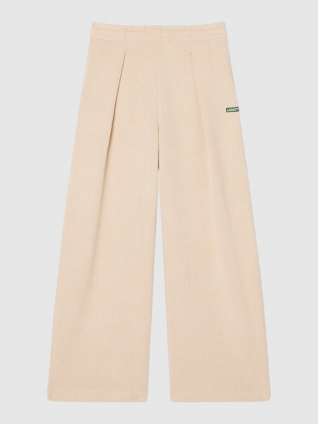 Pantalones Mujer Beige Lacoste